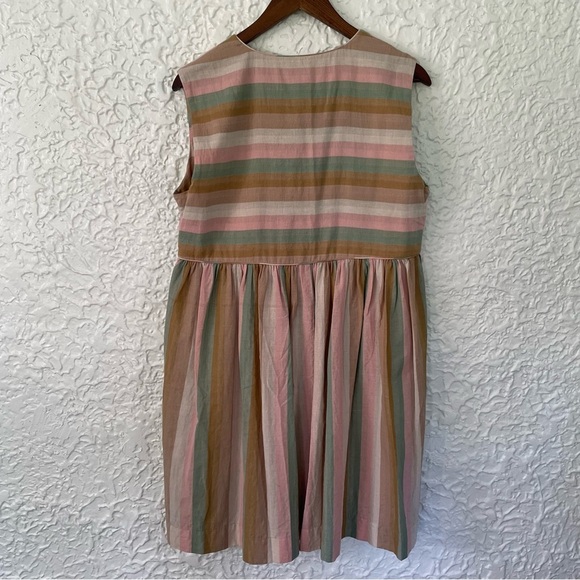 MIRTH Anguilla Rainbow Stripes Mini Dress Large - Picture 6 of 10